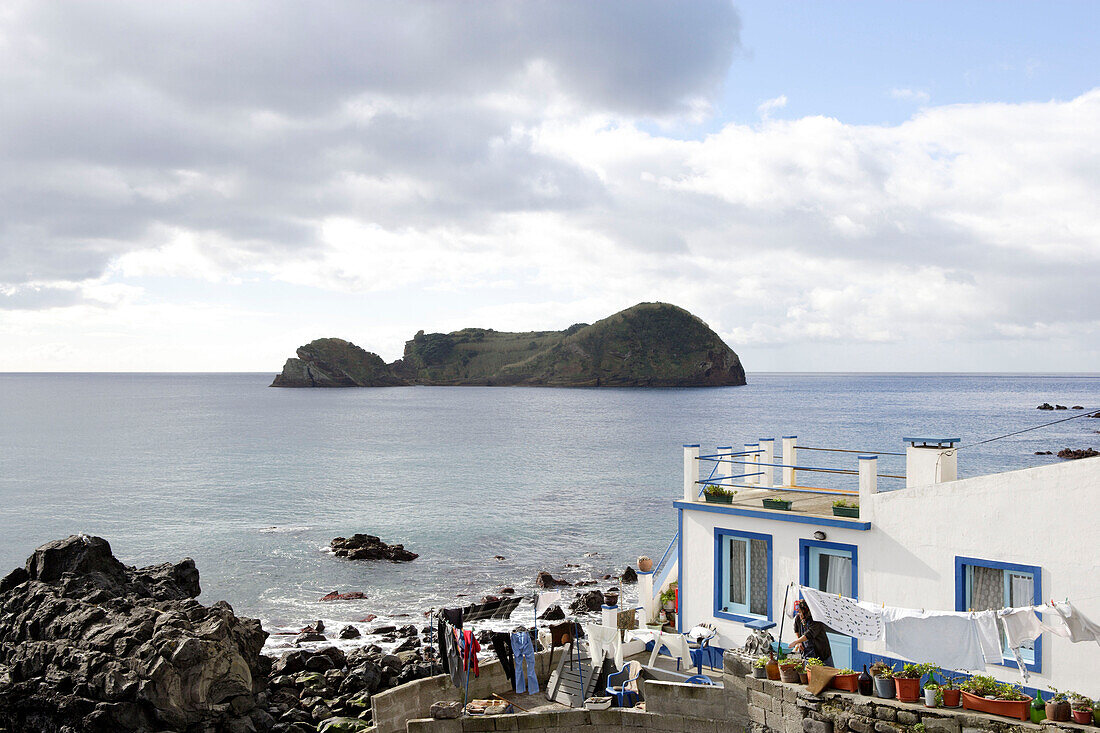 Ilheu de Villa Franca do Campo is a small island at the southcoast of Sao Miguel