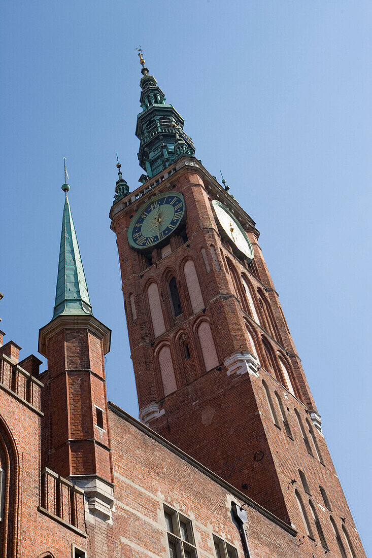 Das Rathaus von Danzig, Polen, Europa