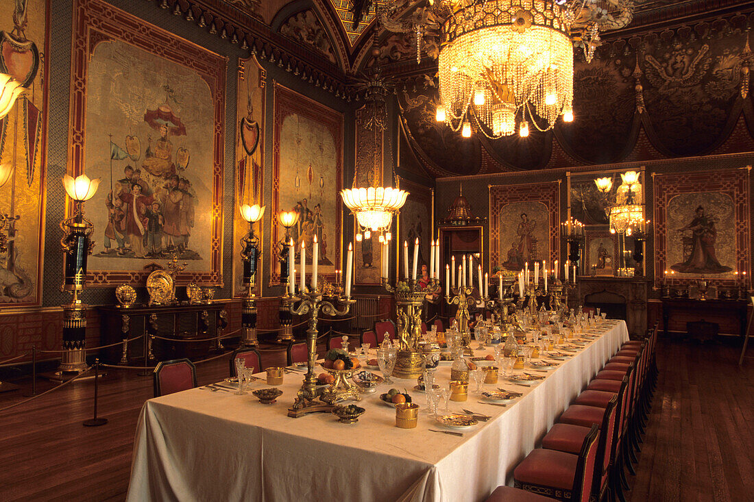 Banqueting Room in Royal Pavilion, Brighton, East Sussex, England, Great Britain