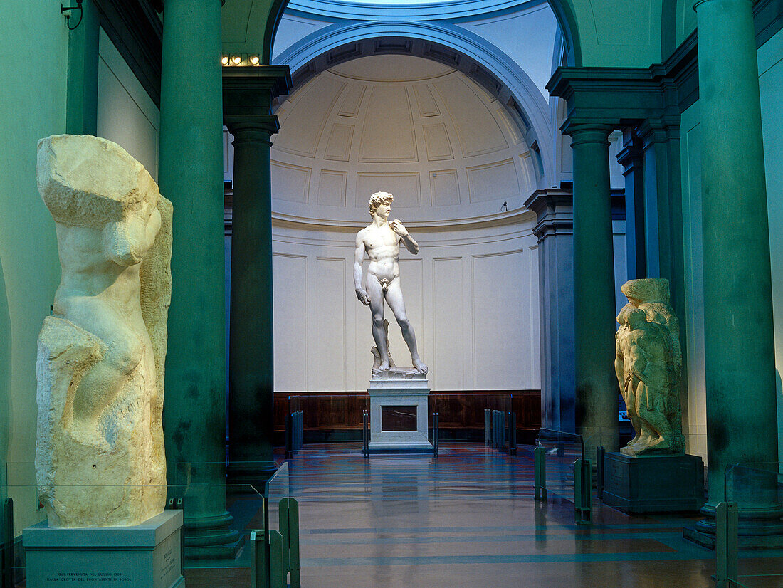 David, Bildhauer Michealangelo, Original Galleria del´Academia, Florenz, Toskana, Italien
