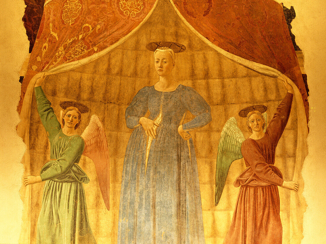 Fresko Madonna del Parto, Monterchi, (bei Arezzo), Toskana, Italien