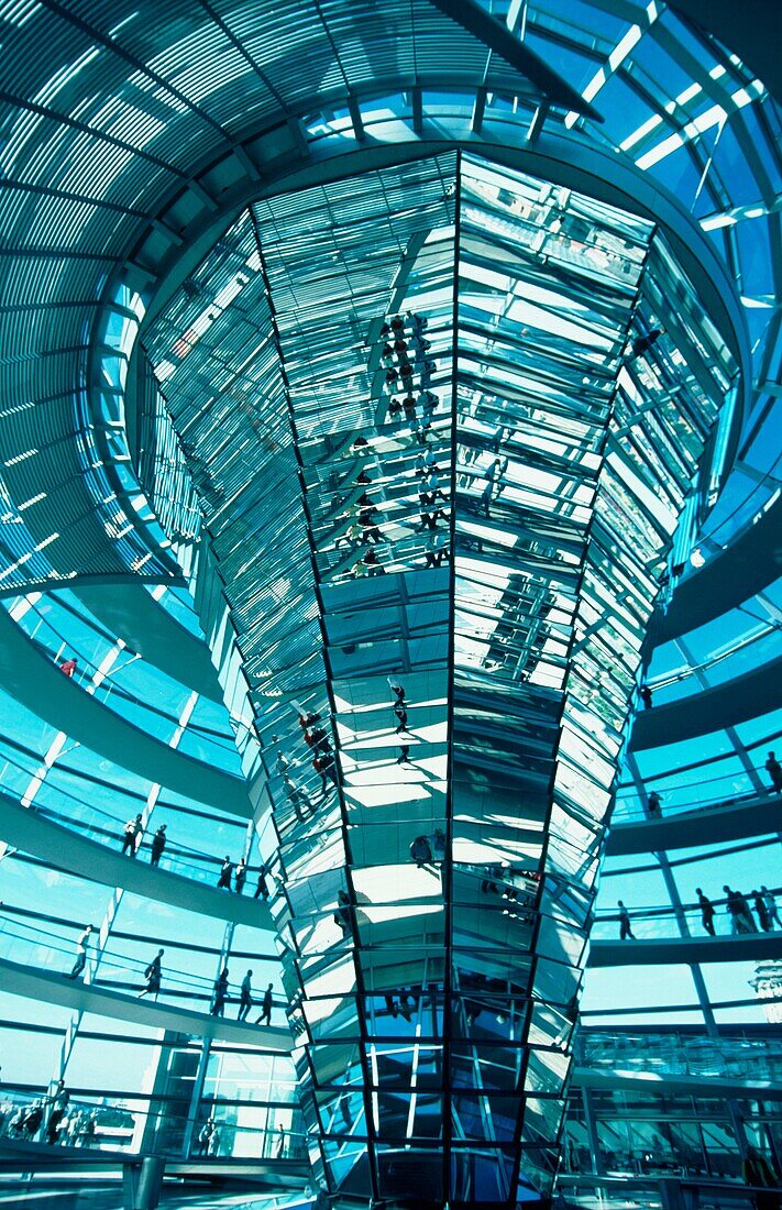 Berlin, Reichstag, Kuppel innen von Norman Forster