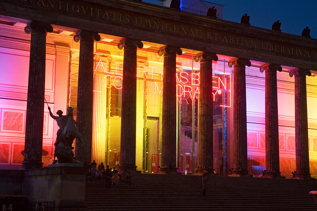 Berlin Mitte, Altes Museum, Festival of lights, Beleuchtung