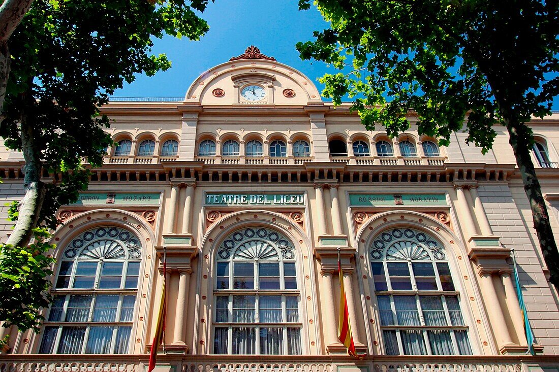 Barcelona,Ramblas,Opernhaus Fassade