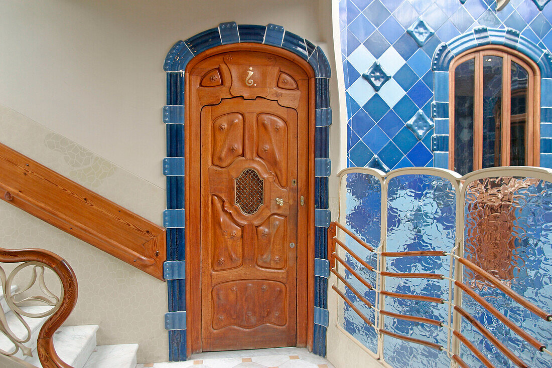 Door,staircase,Casa Battlo,Barcelona,Spain