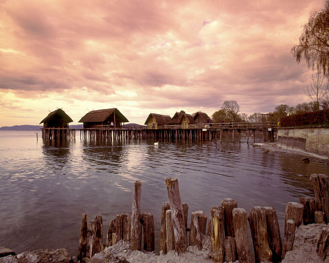 Historisches Dorf, Bodensee, Unterruhldingen, Deutschland