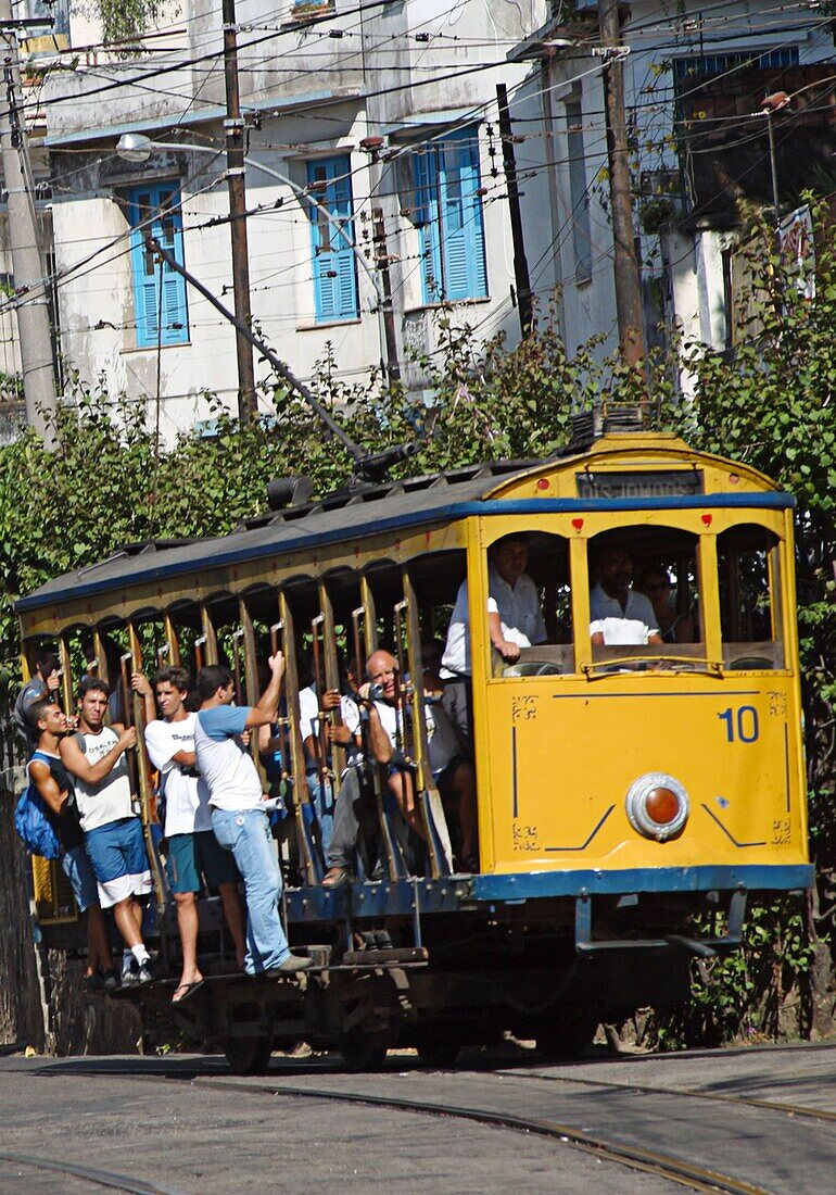 Rio de Janeiro, Strassenbahn in Santa Teresa, Brasilien