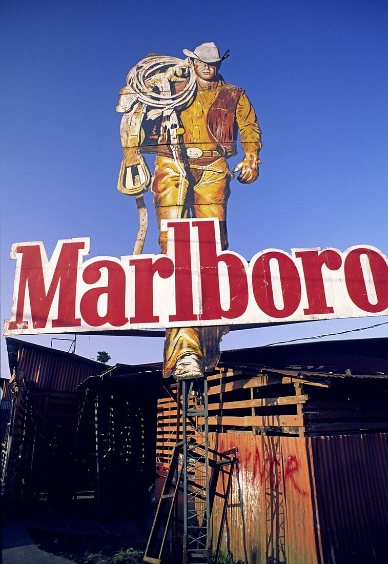 Costa Rica, Marlboro Man, cigarette billboard