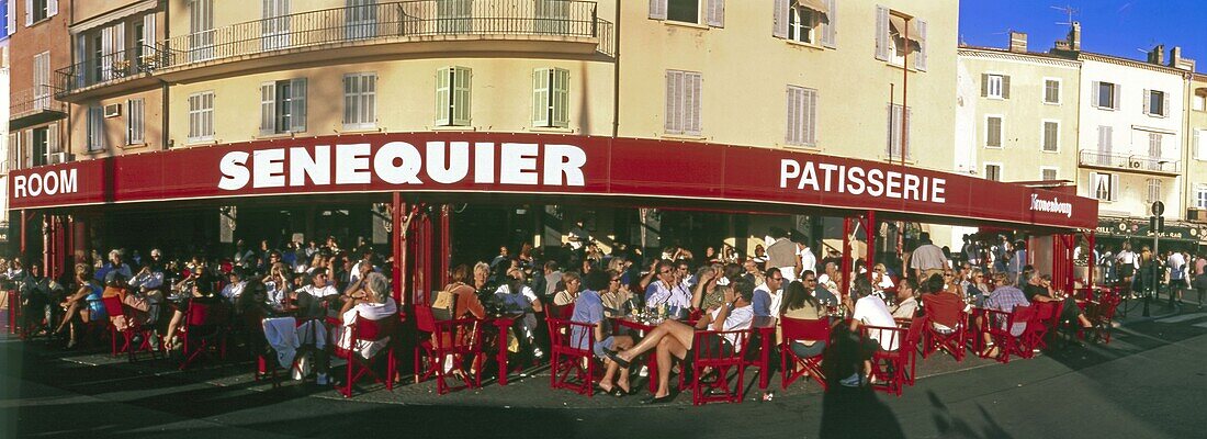 Frankreich, Côte d'Azur, St, Tropez, Café Senequier, Terasse