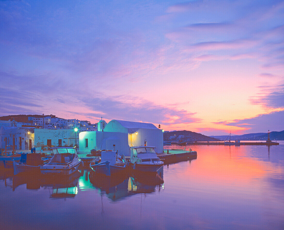 Fishing harbour, Paros, Cyclades, Greece