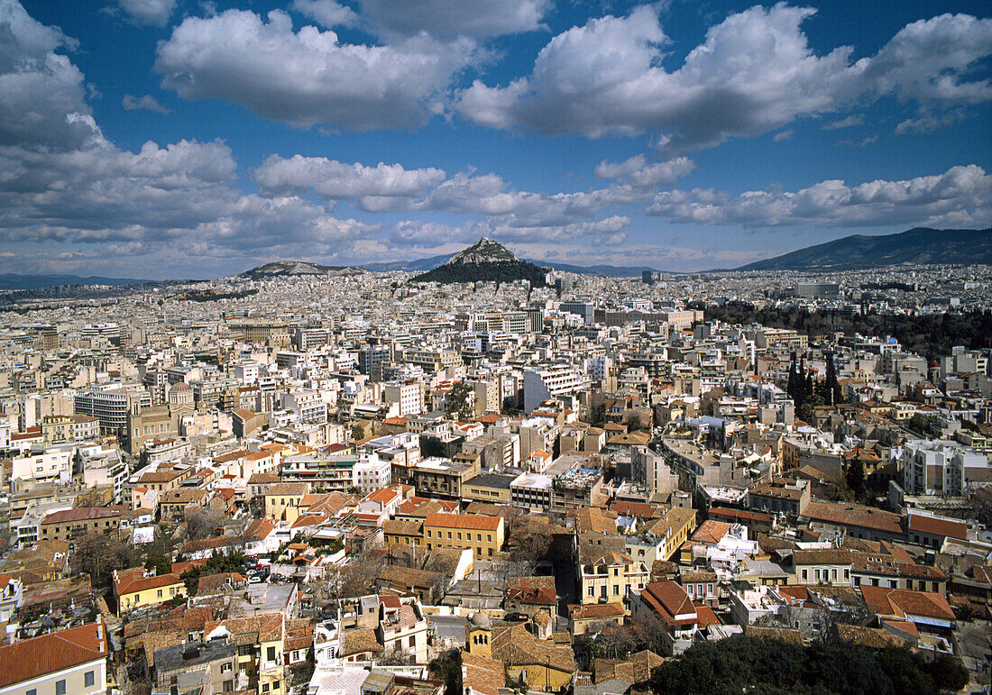 Athens panoramic view from Acropolis