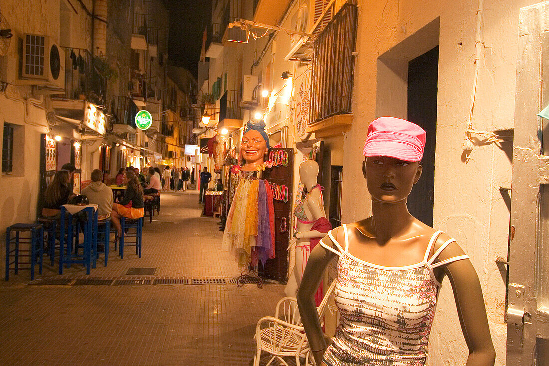 Spain, Baleares island, Ibiza fashion shop