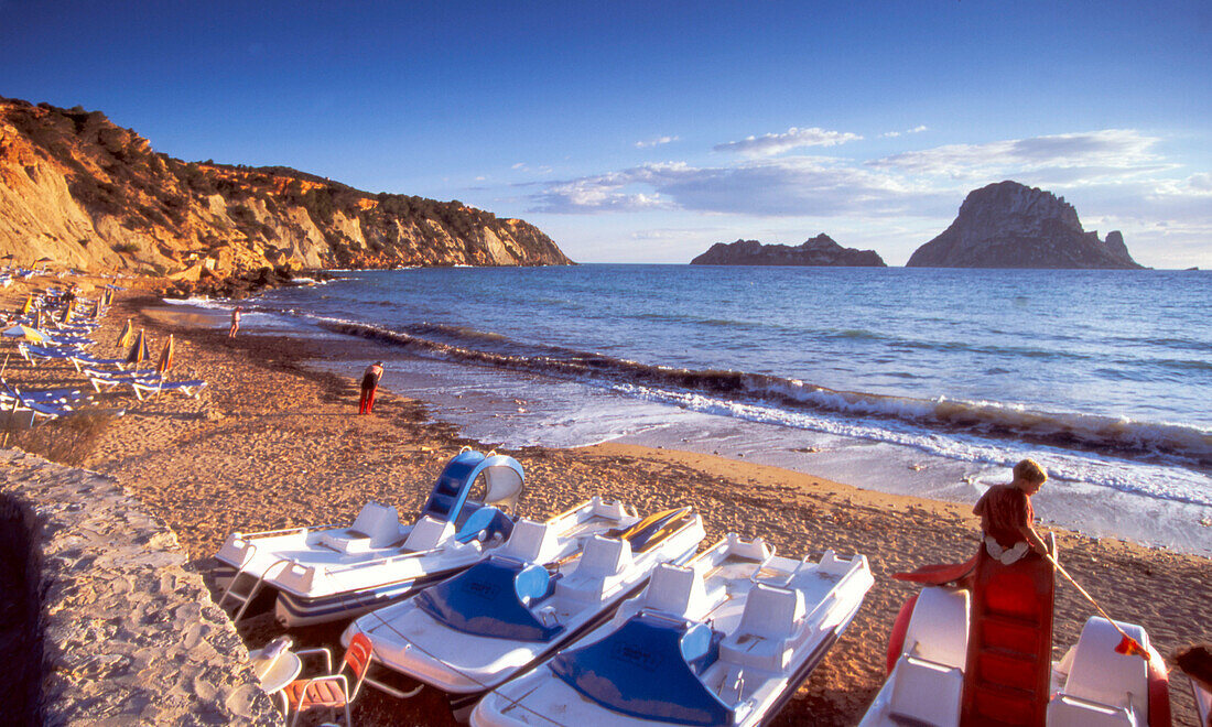 spain, Ibiza,beach, backgound Es Vedra, sunset