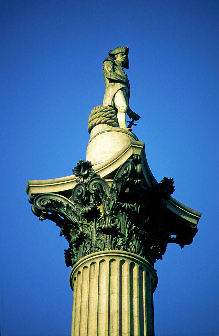 UK , London, trafelgar square, Lord Nelson sculpture