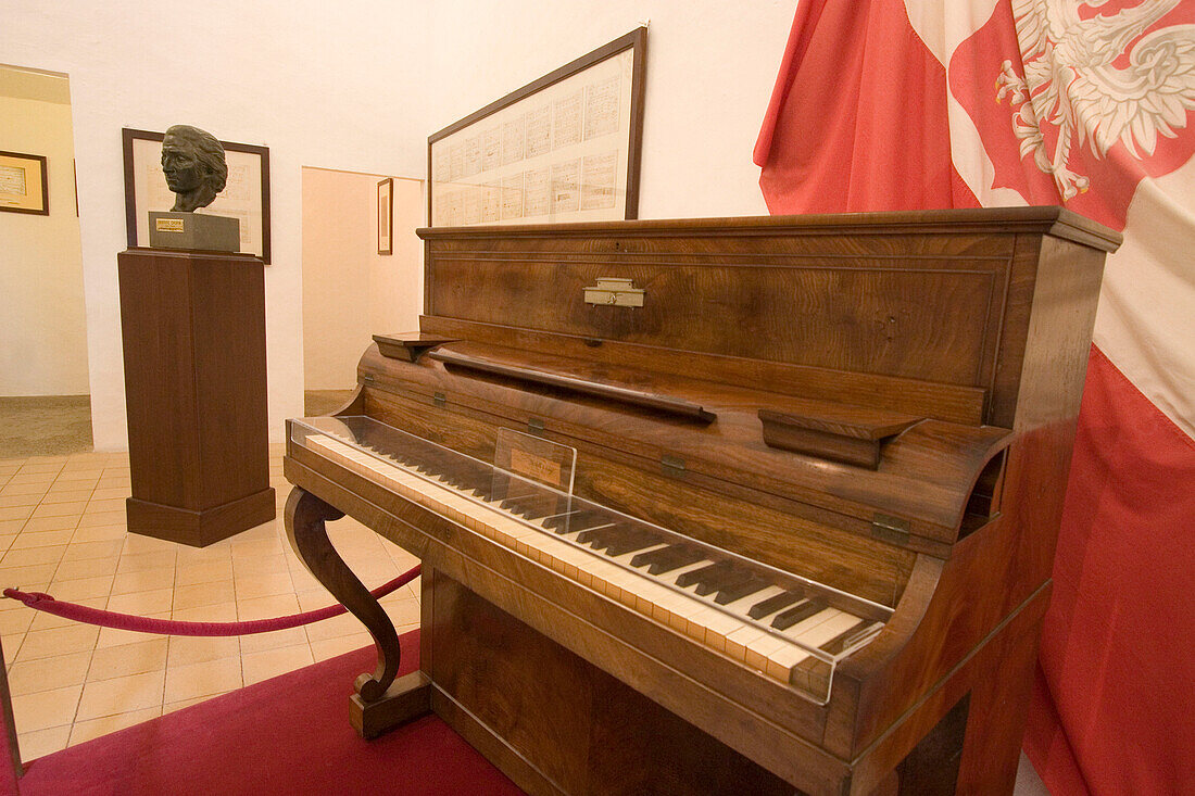Mallorca Kartause Valmossa, Chopin Museum, piano, roses