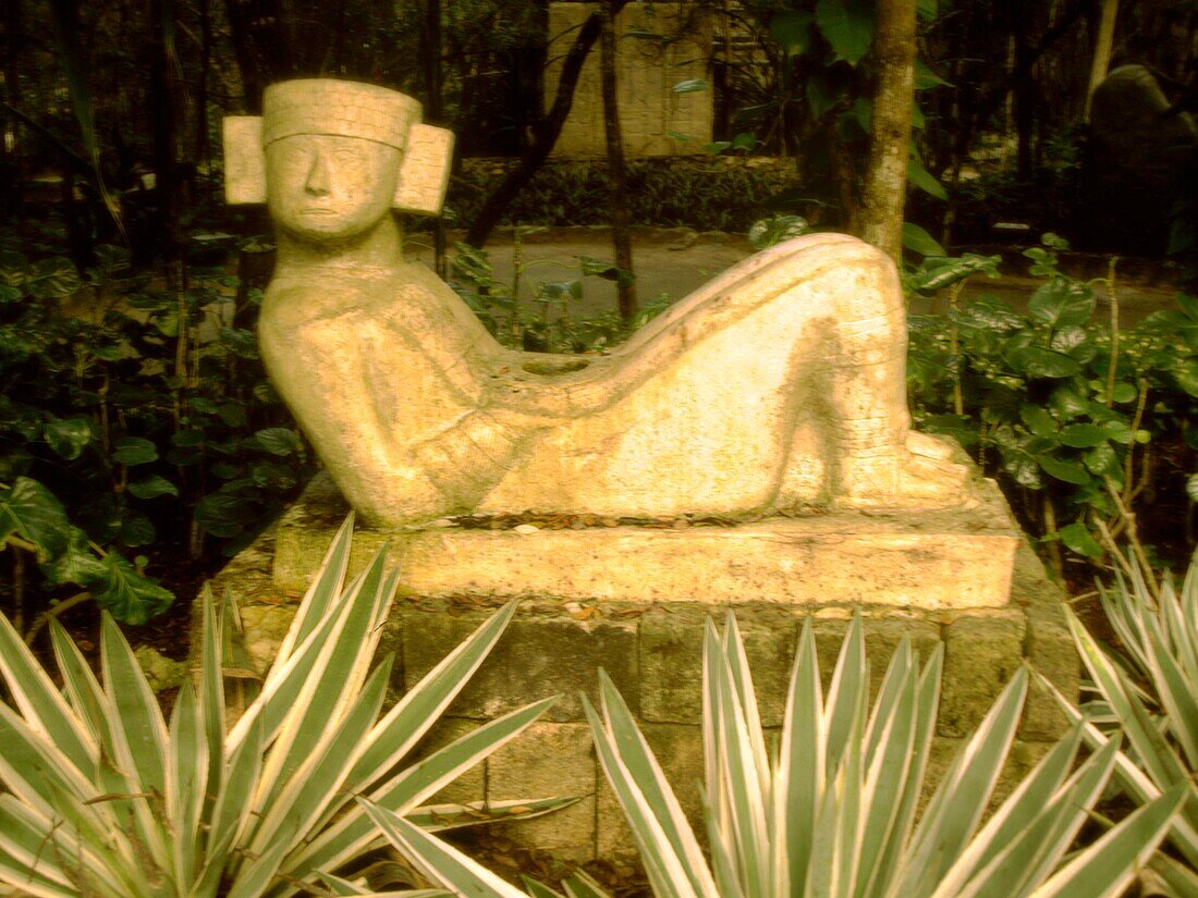 Chac Mool, Maya Figure, Cozumel, Yucatan, Mexico