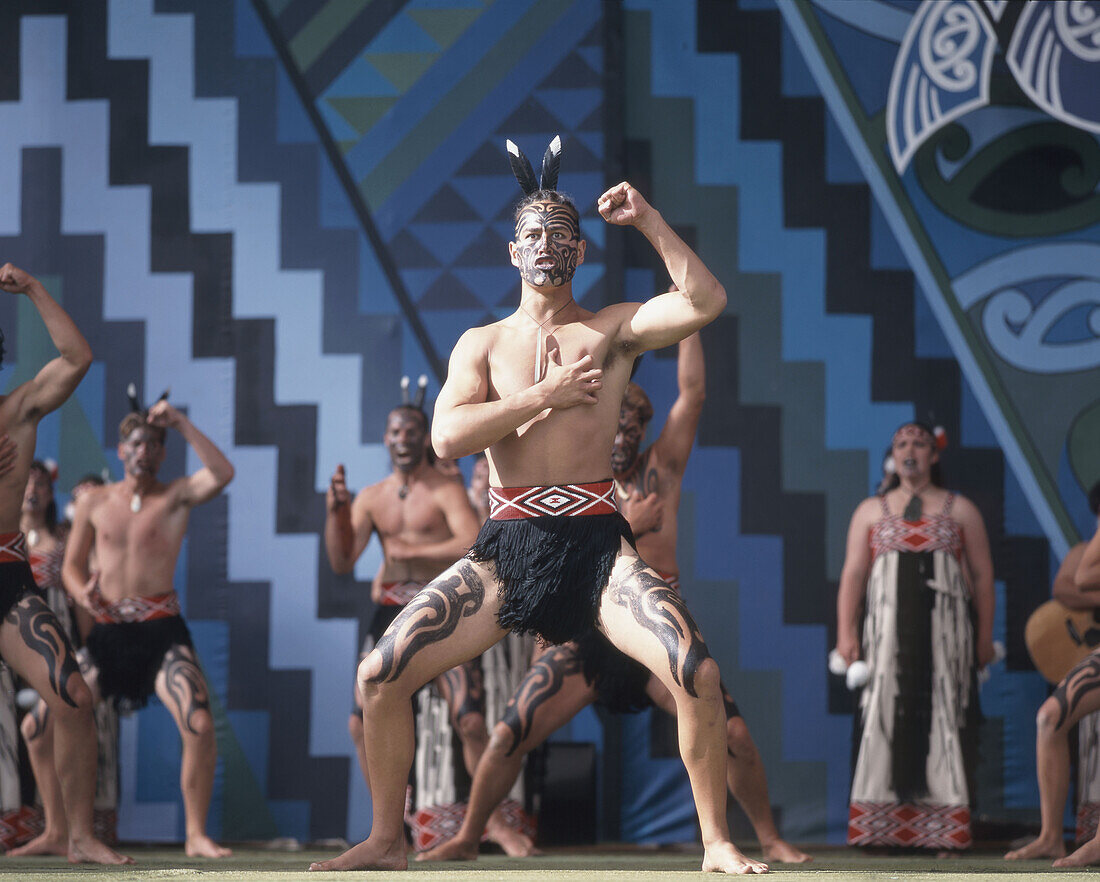 Tanz und Sing Performance, Rotorua Arts Festival, Nordinsel, Neuseeland
