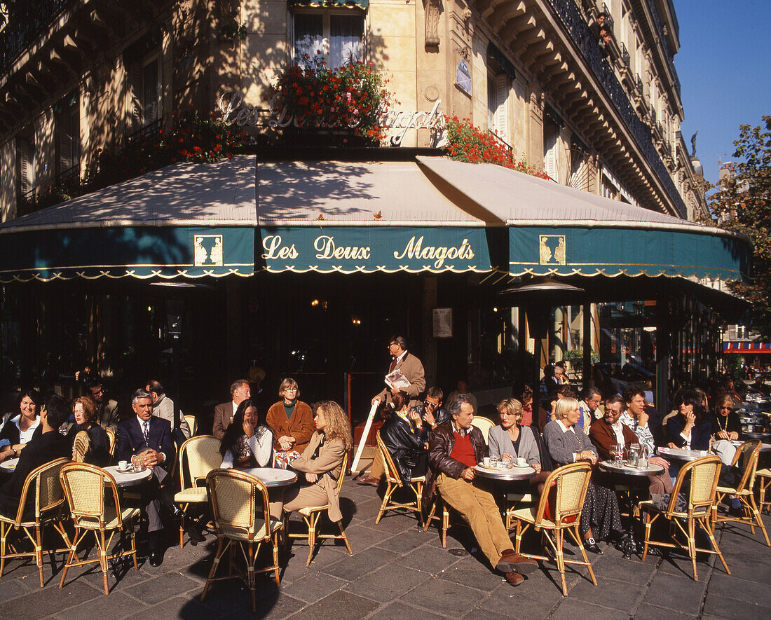 Paris St German Cafe Deux Margots people outdoor