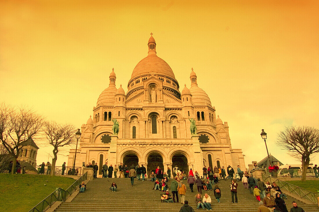 Paris France Montmatre Basilica  Sacre Coeur