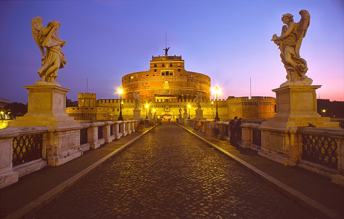 Italien, ItalienLY,Rome, Angel Castel bridge