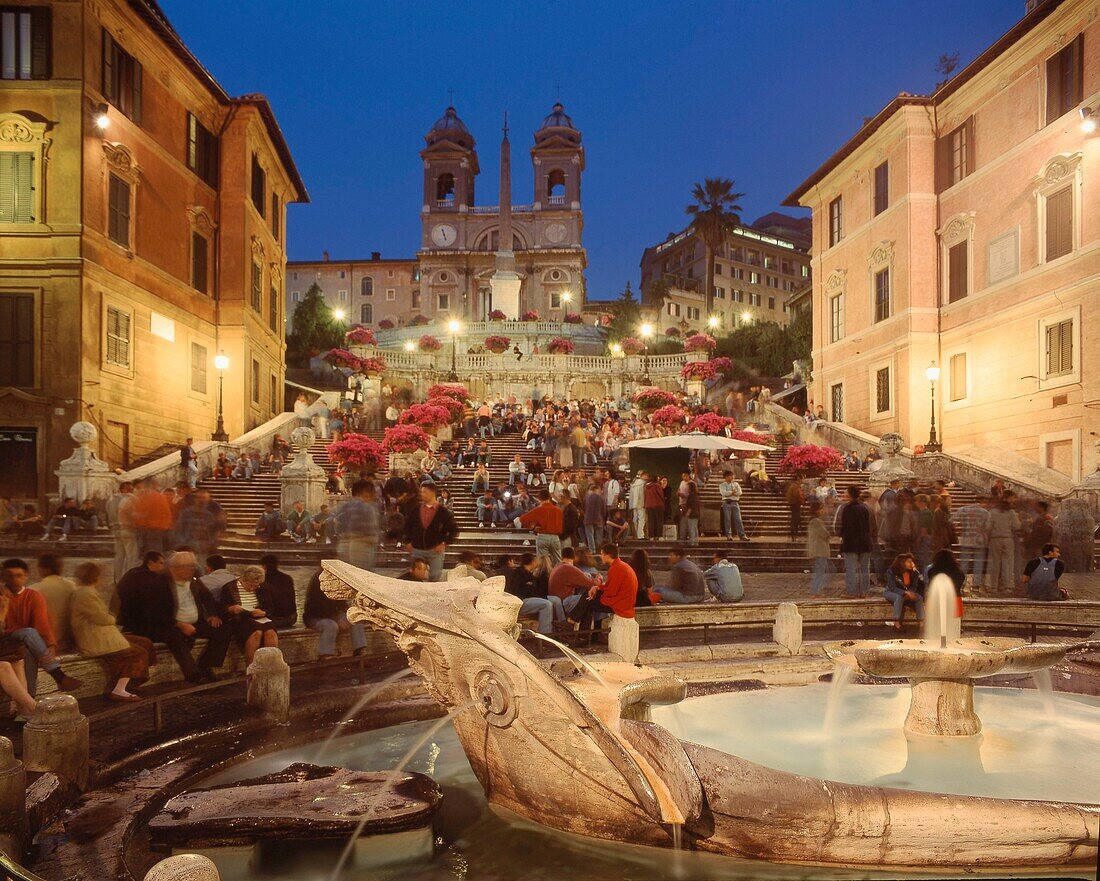 Rom, Spanische Treppe, Piazza di Spagna, Touristen