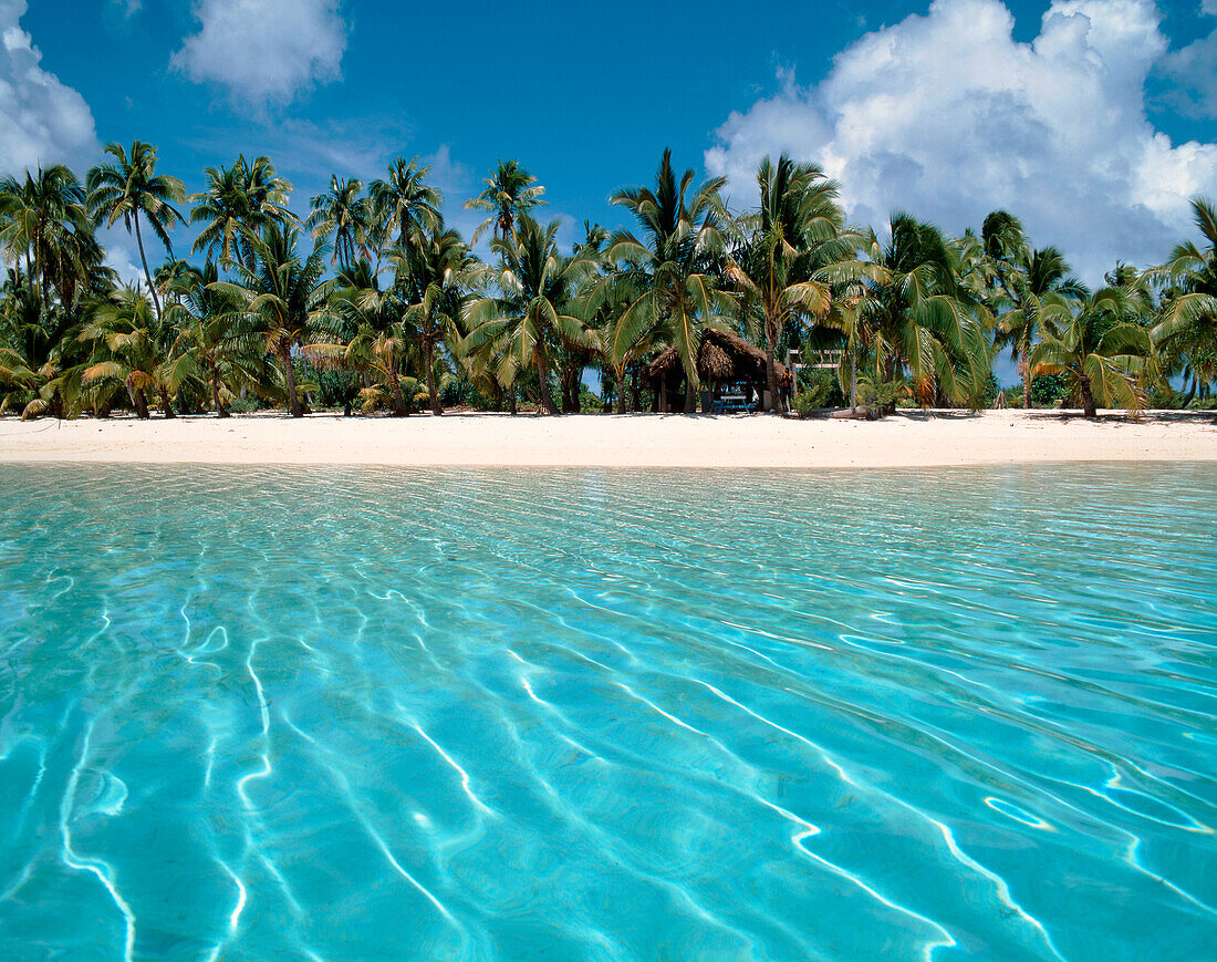 South pacific, Cook Islands, Aitutaki lagoo, , One foot Island, dream beach