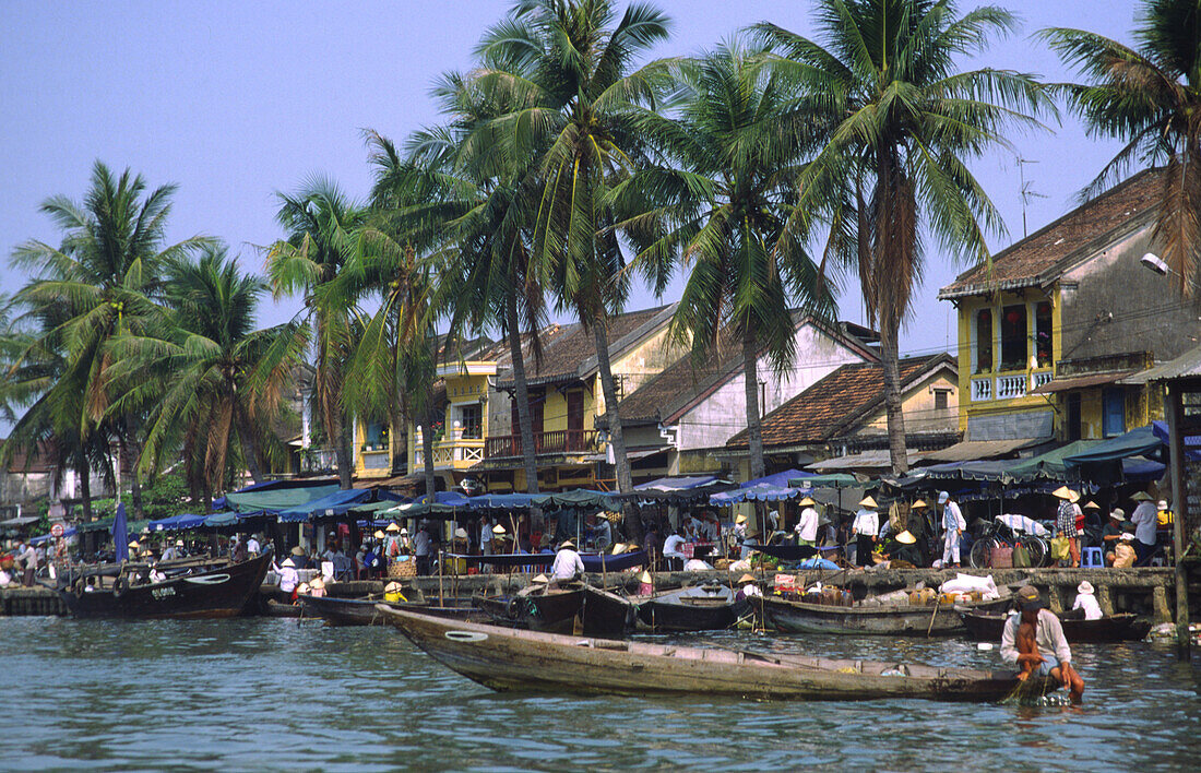 Vietnam, Hoi An, Schwimmender Markt, Boote