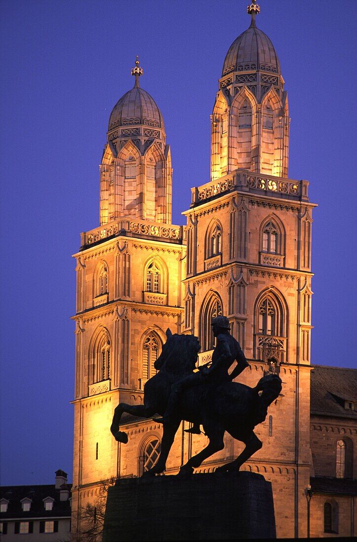 Zuerich in the evening, Switzerland