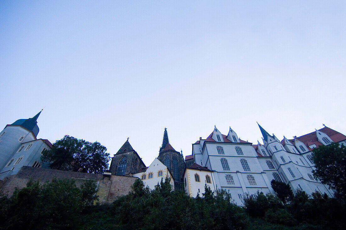 Albrechtsburg and cathedral in twilight, Meissen, Saxony, Germany