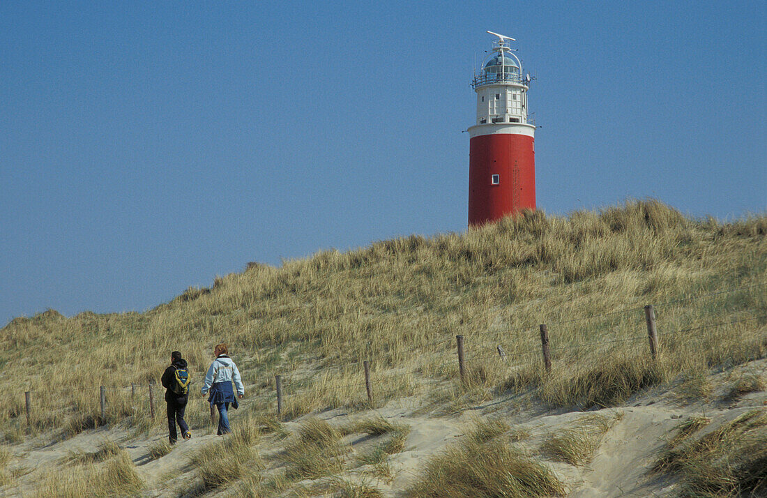 Insel Texel, Strand mit Leuchtturm, Holland, Europa