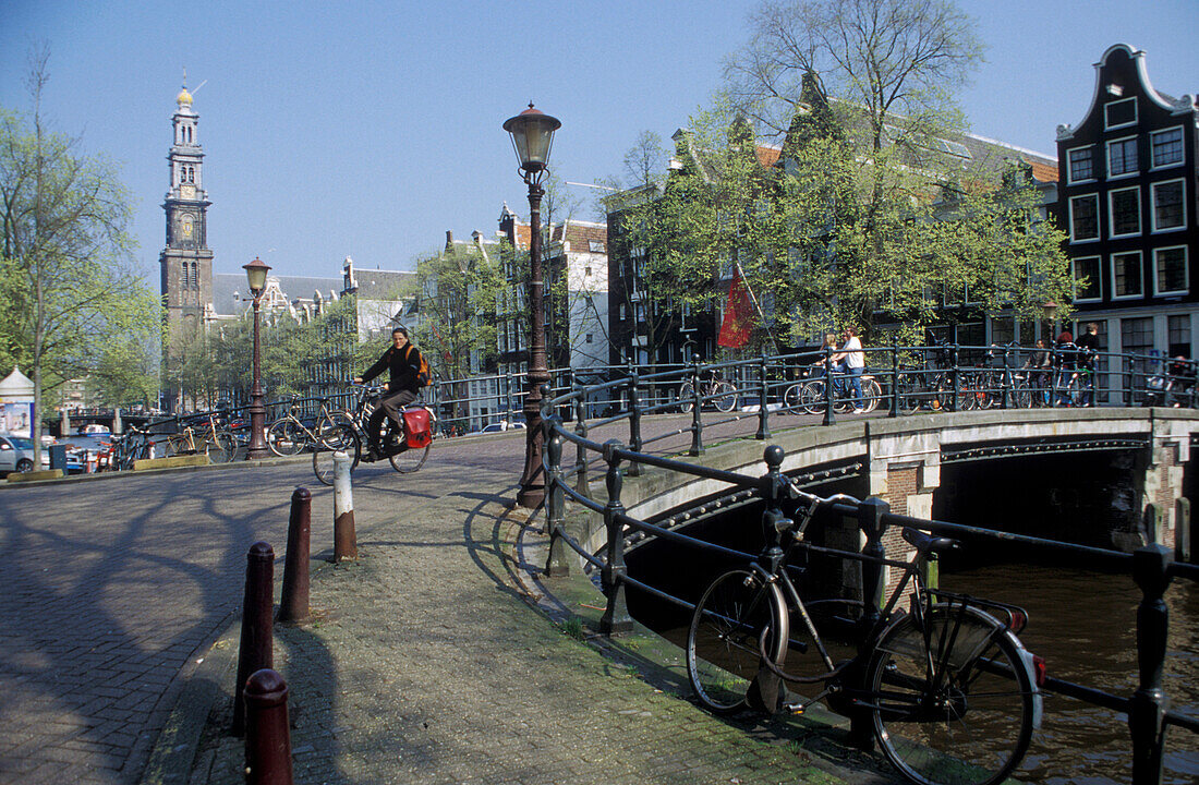 Westerkerk und Prinsengracht, Amsterdam, Holland, Europa