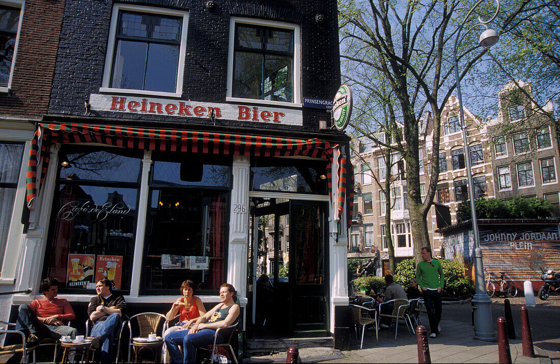 Café an der Prinsengracht, Amsterdam, Holland, Europa