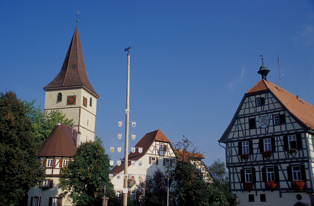 Kirchenburg Merklingen, Baden-Württemberg, Deutschland, Europe