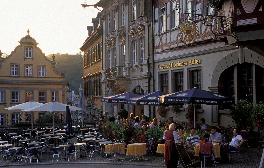 Schwaebisch Hall, historic marketplace, Baden-Wuerttemberg, Germany, Europe