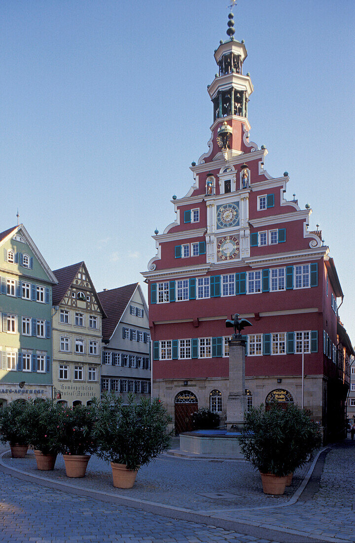 Blick auf das alte Rathaus, Esslingen, Baden-Württemberg, Deutschland, Europa