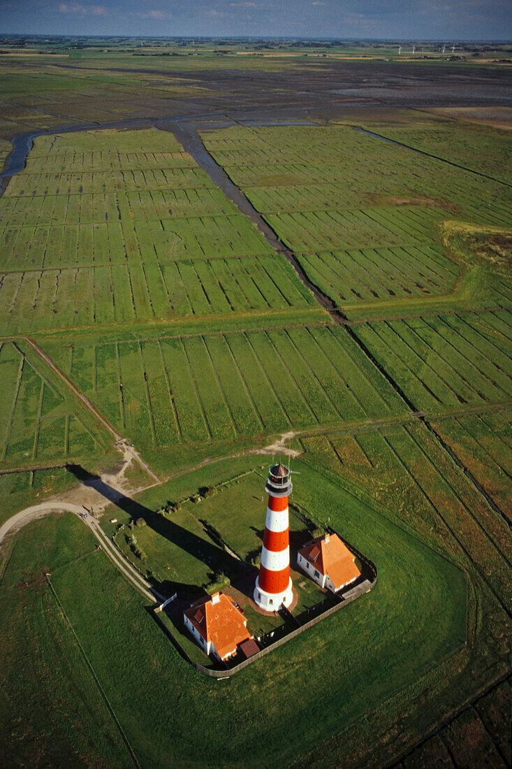 Lighthouse Westerhever, North Frisia, Schleswig-Holstein, Germany