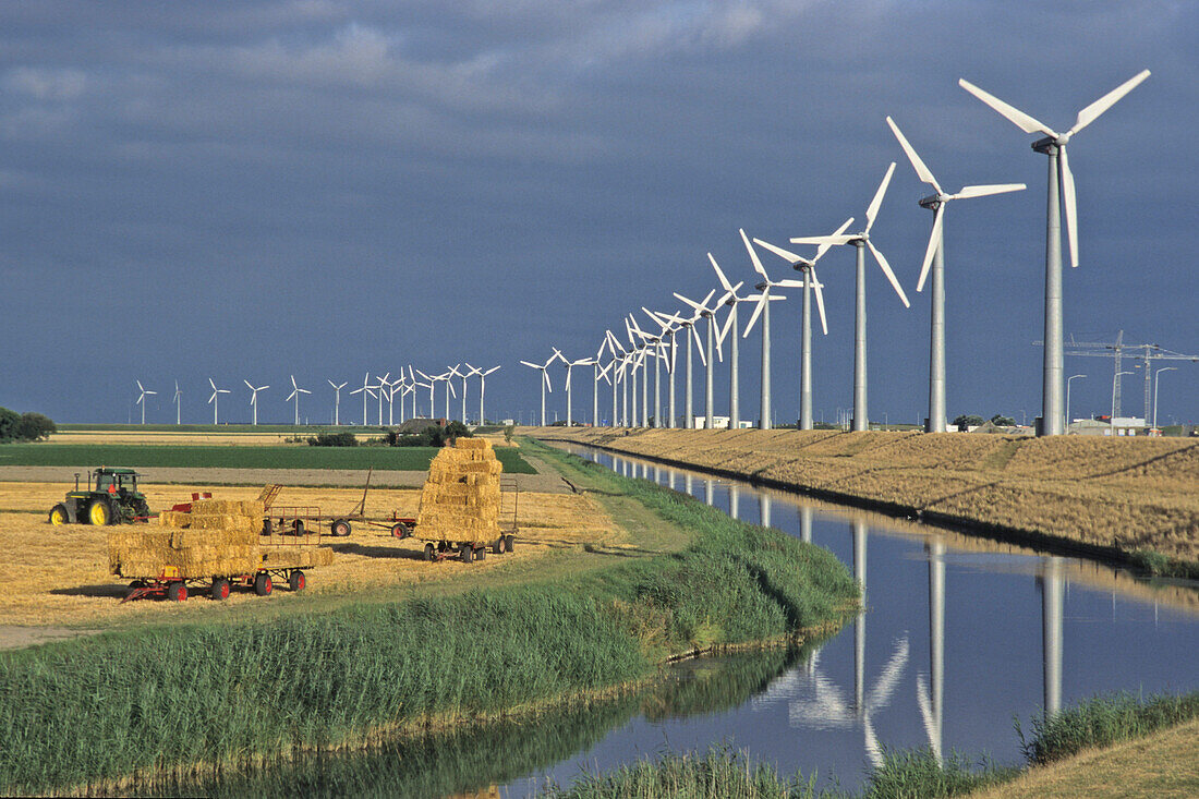 Wind energy plant, North Sea coast, Schleswig-Holstein, Germany