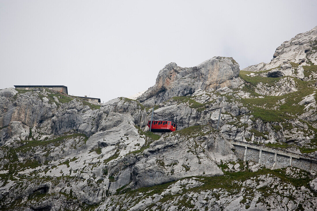 Pilatusbahn, Vierwaldstättersee, Alpnachstad, Kanton Obwalden, Schweiz