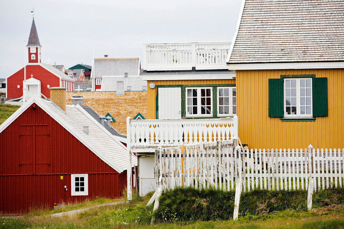 Die Altstadt von Nuuk der Hauptstadt Grönlands