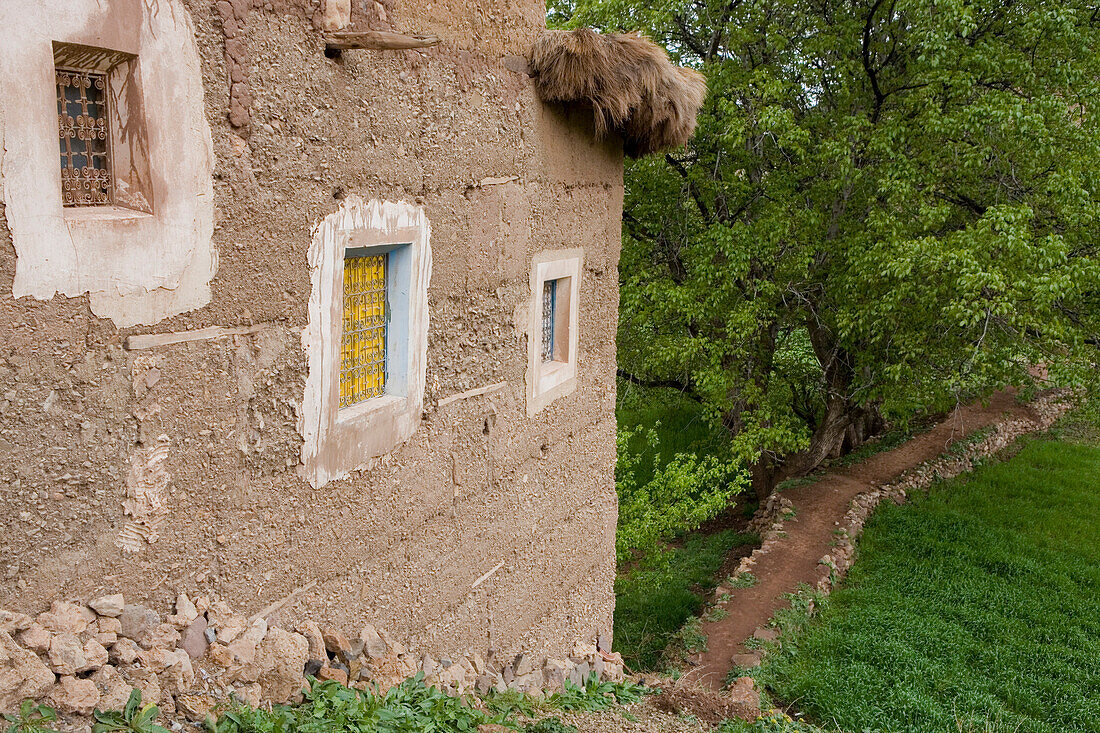 Berberhaus im Bougmez Tal, Hoher Atlas, Marokko, Nordafrika