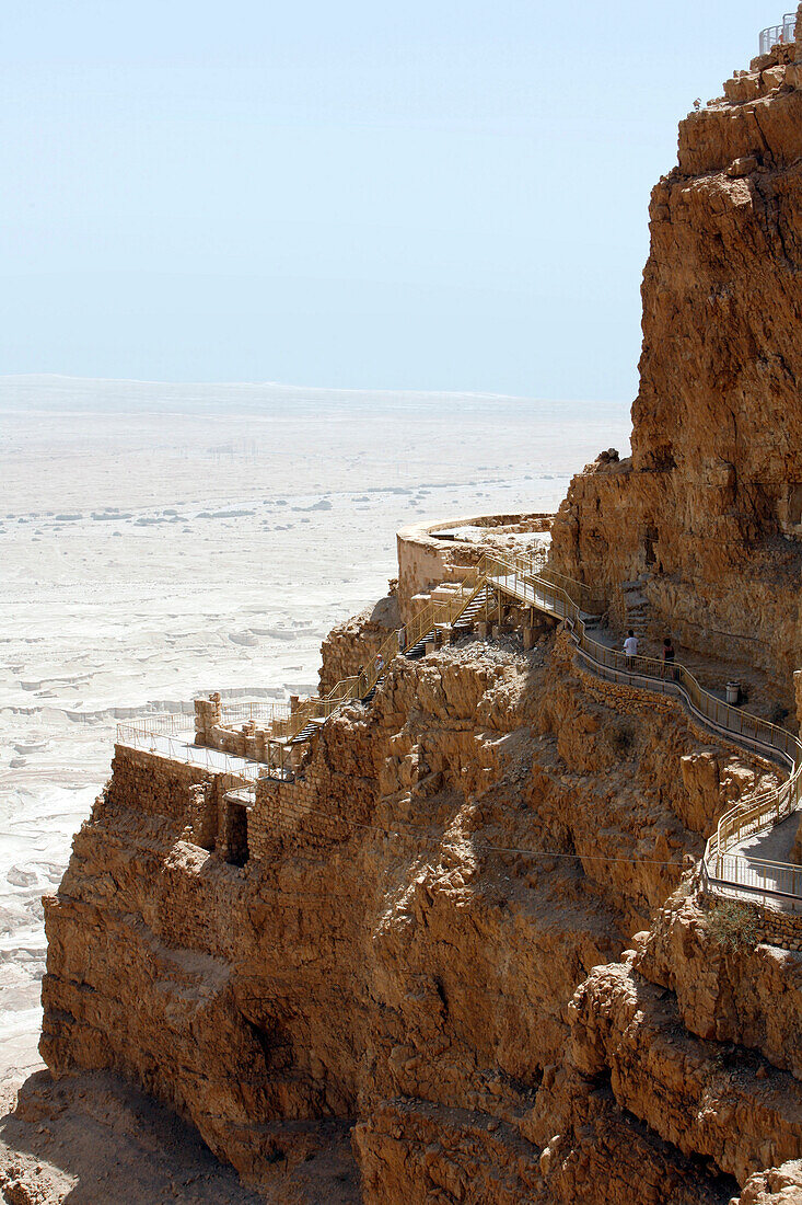 An ancient palace and fortification, Masada, Dead Sea, Israel