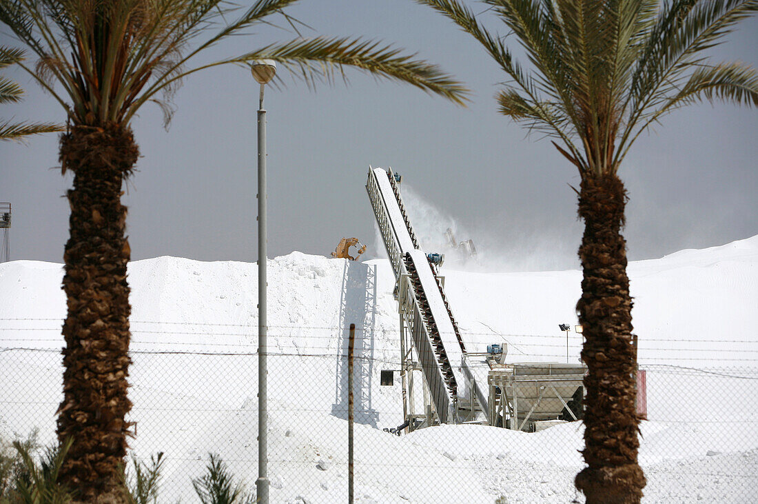 A salt refinery, Dead Sea, Israel