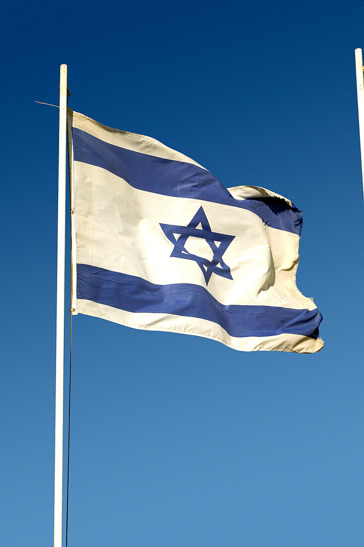 The flag of Israel, Herzliya, Israel