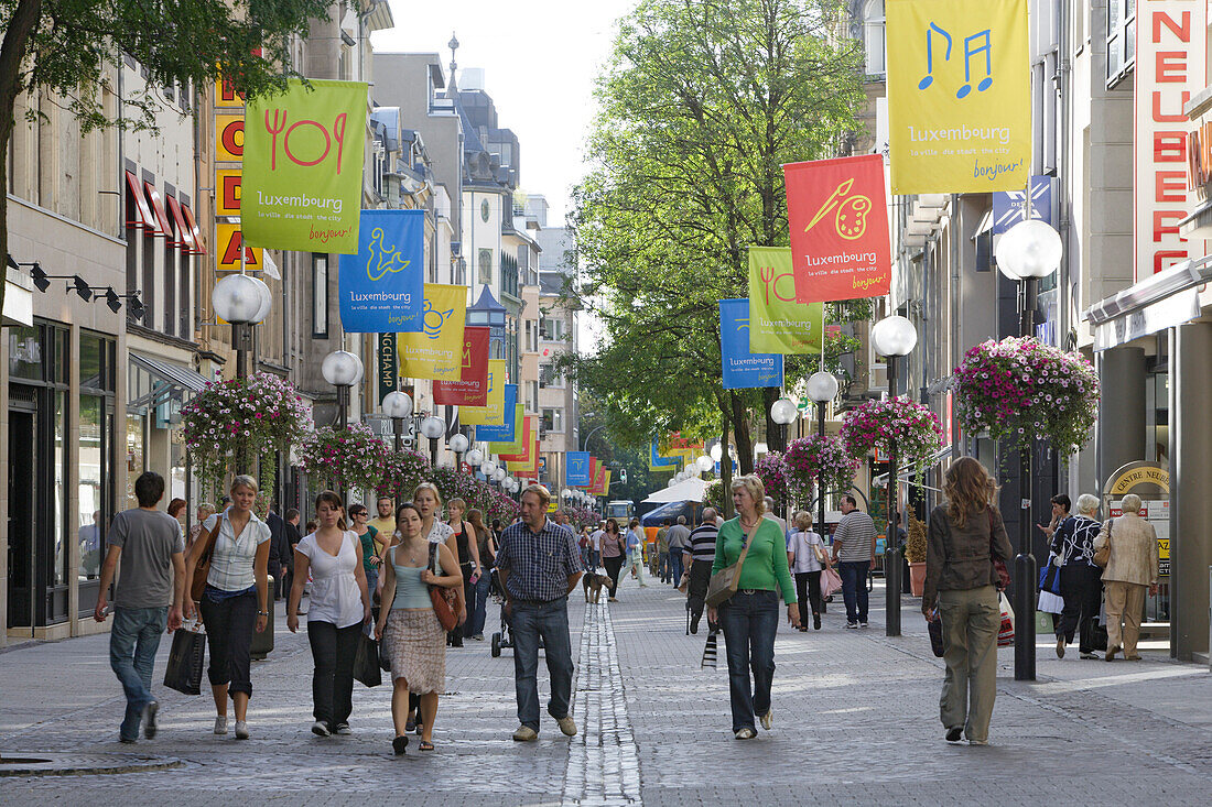 Grand-Rue, pedestrian precinct, Luxembourg