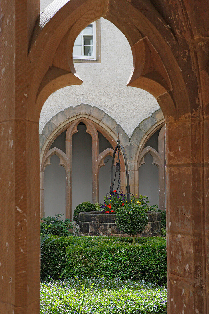 Cloister at the church of the Trinitarians, Vianden, Luxembourg