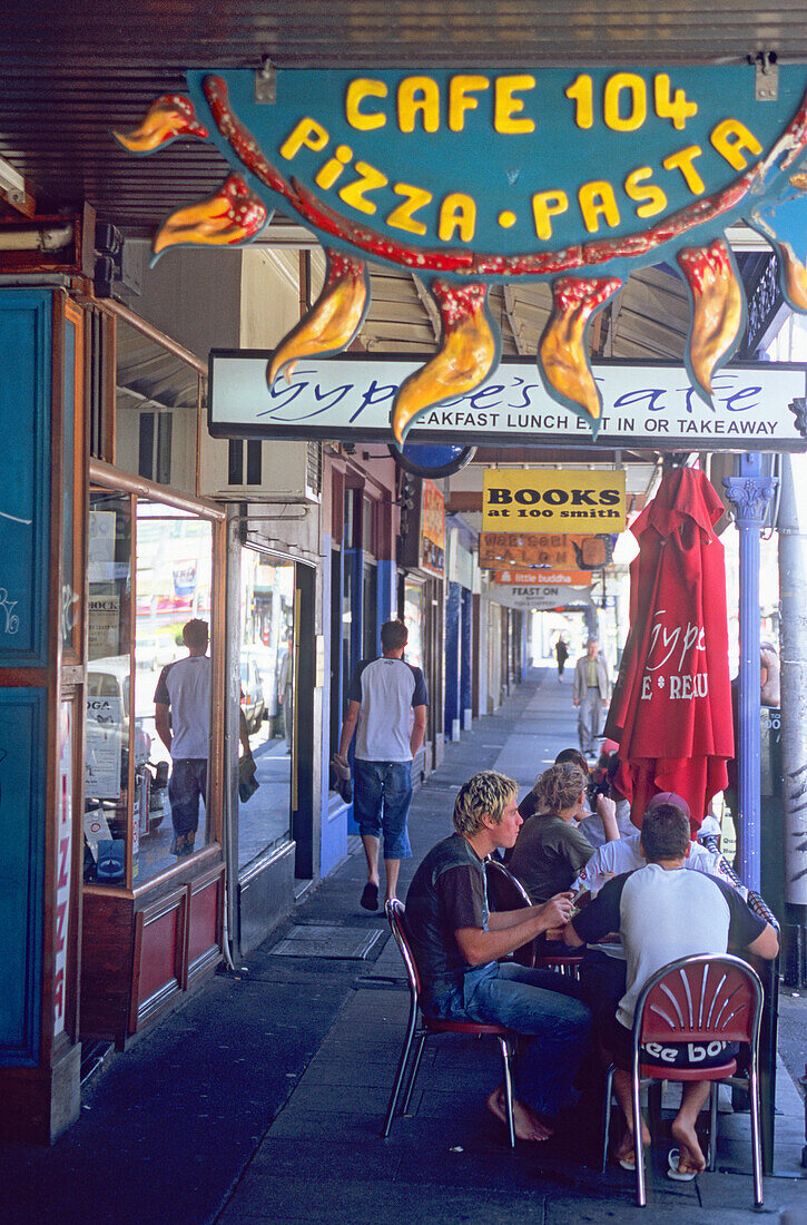 Gypsies Café in der Smith Street, Melbourne, Australien