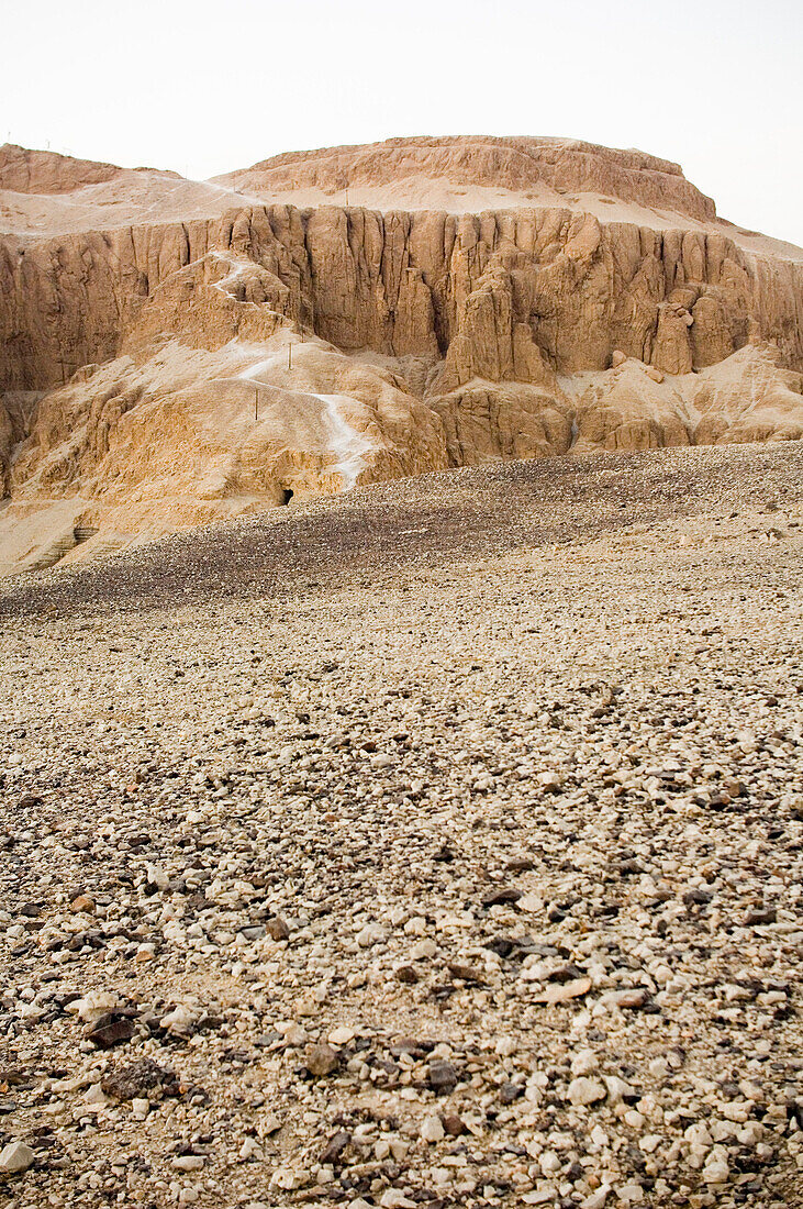 Libyian desert with mountains, Valley of the Kings, Theben, Luxor, Egypt