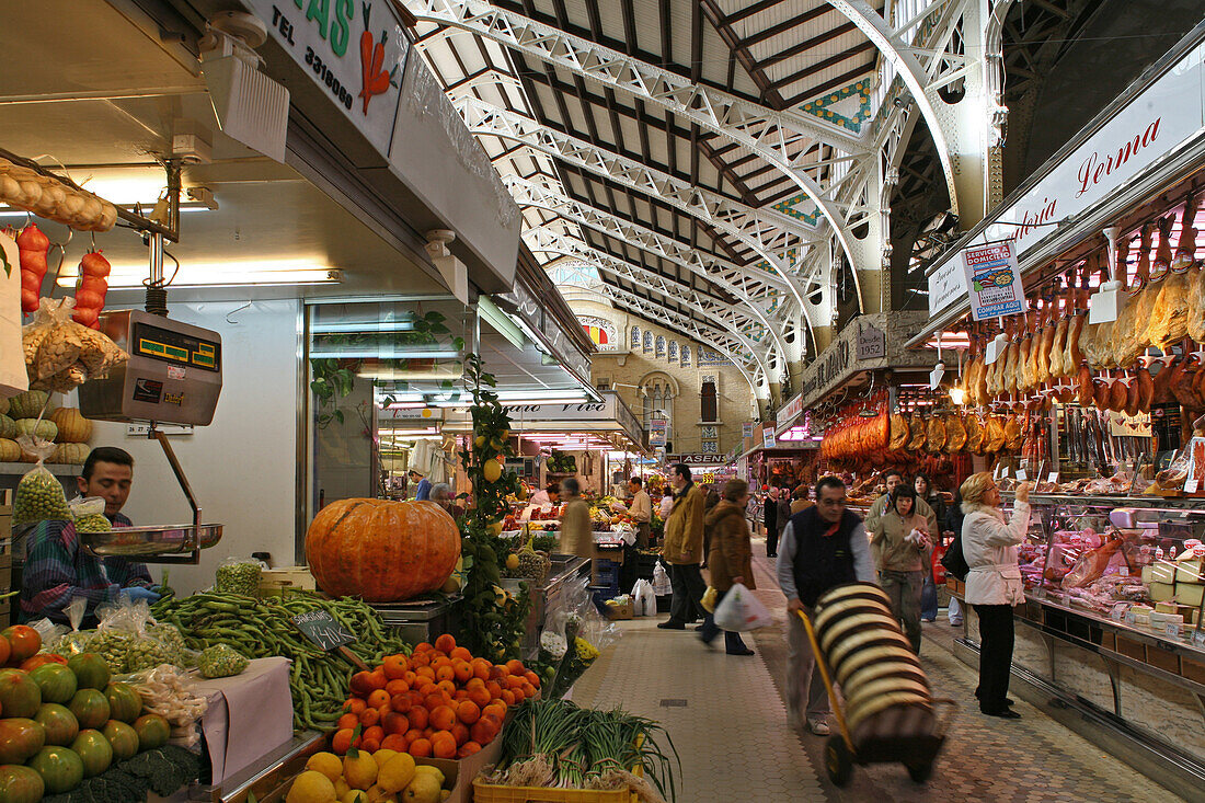 Mercado Central, Markthalle, Valencia