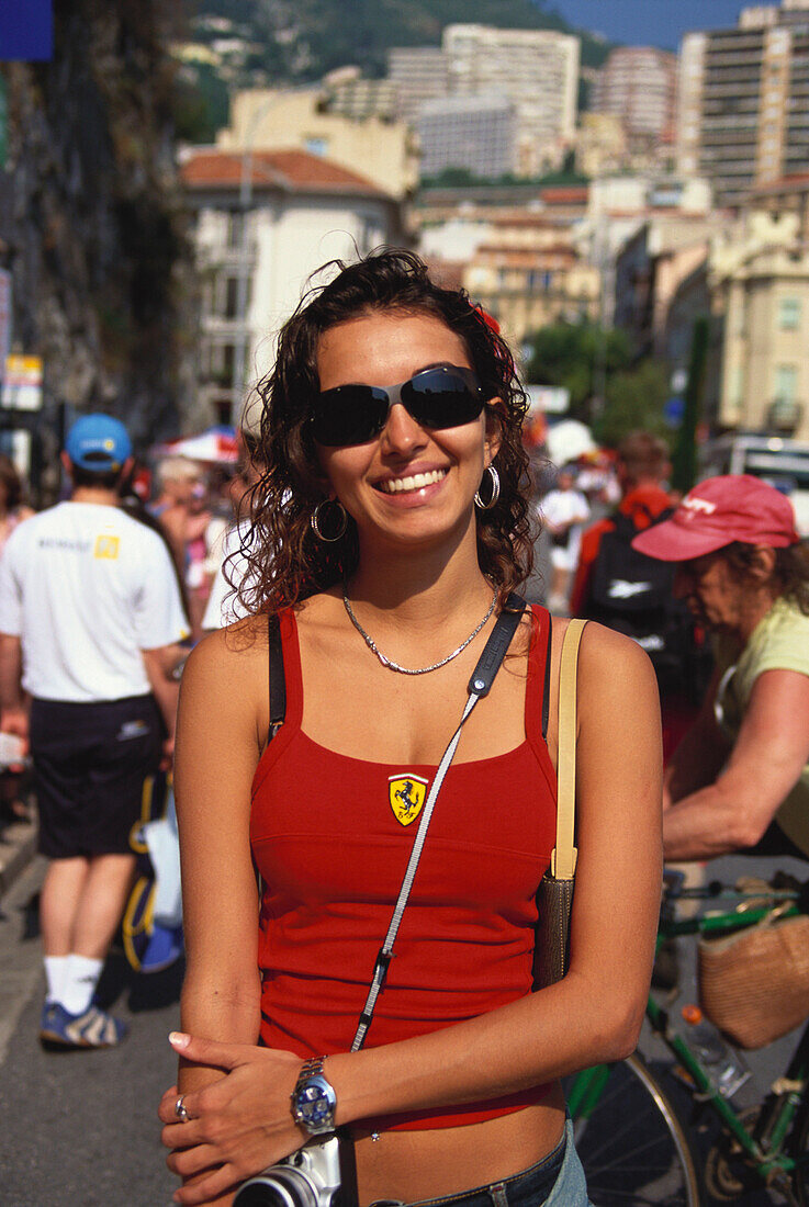 Young female Fan, Formula 1 Grand Prix, F1, Monte Carlo, Monaco, Europa