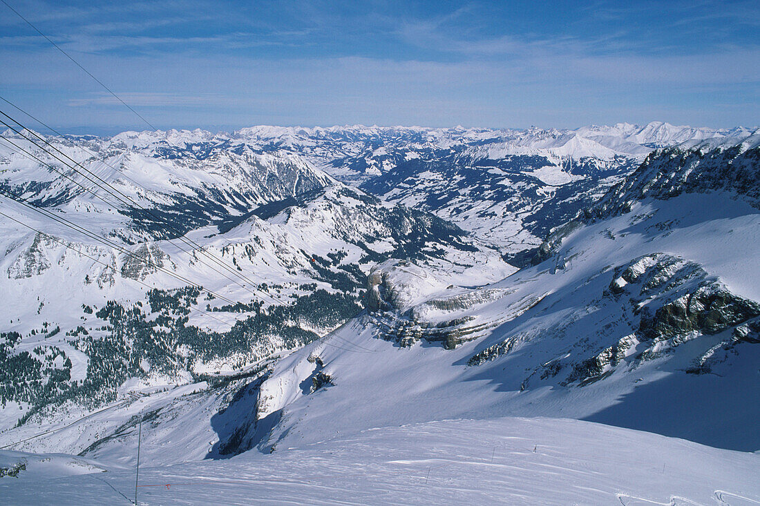 Ski Resort Gstaad, Gummfluh, Bernese Oberland, Switzerland